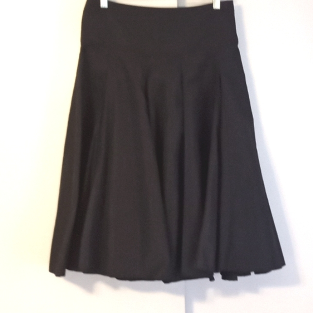 Zara Basic Full Black Midi Skirt in Size S
